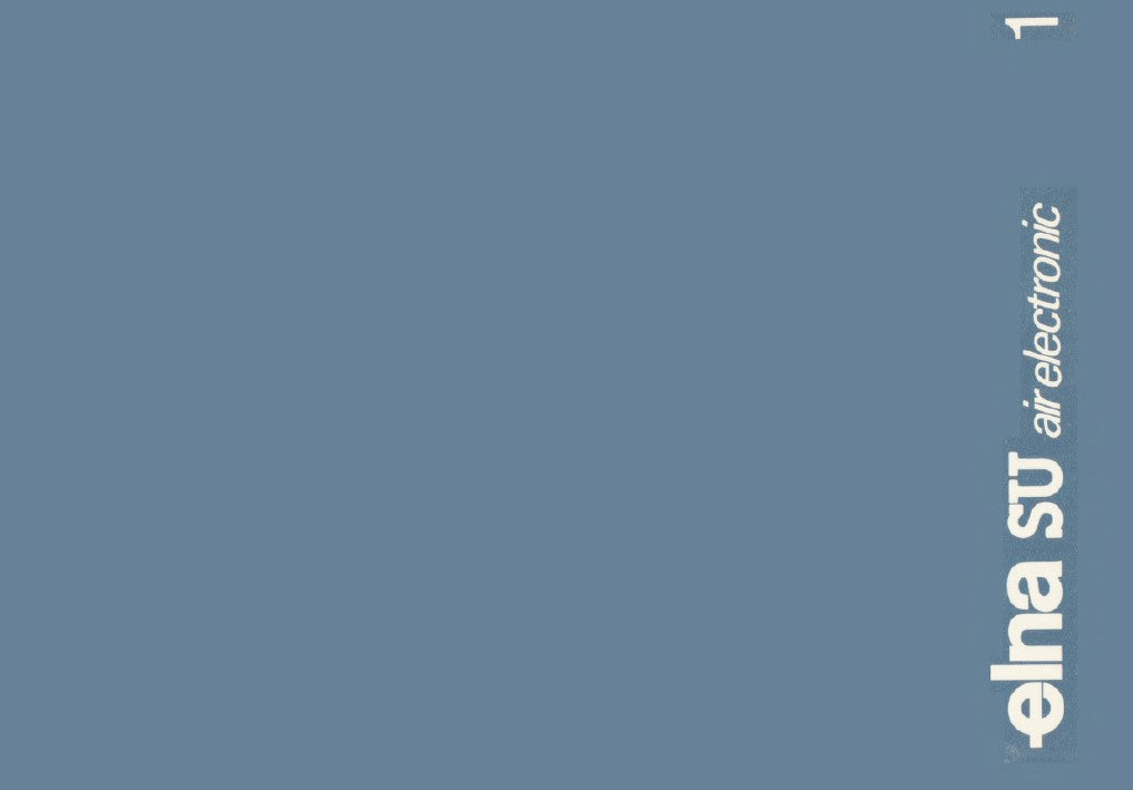 Elna SU Air Electronic Book 1 Instruction Manual