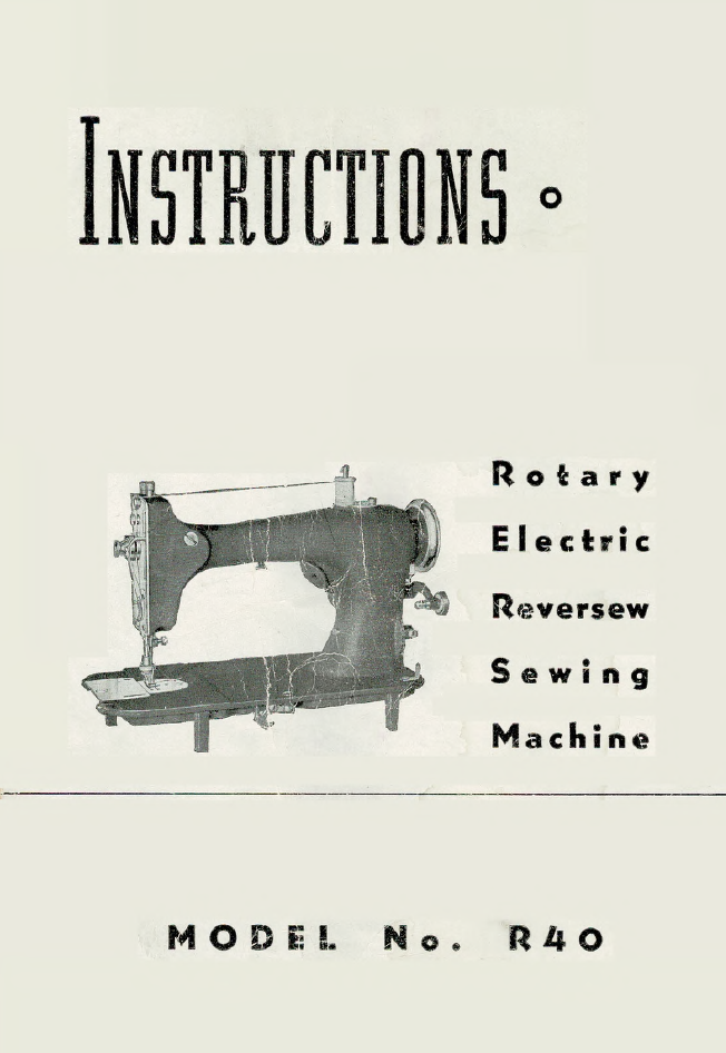 Rotary R40 Instruction Manual