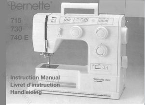 Instruction Manual, Bernette 715, 730, 740e