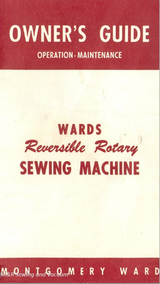 Instruction Manual, Wards Reversible