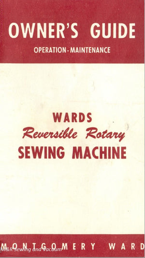 Instruction Manual, Wards Reversible
