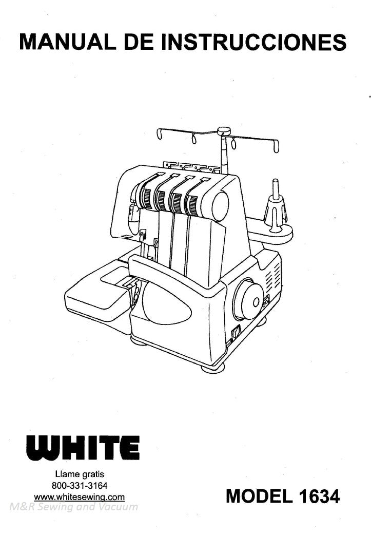 Instruction Manual, White 1634 Serger