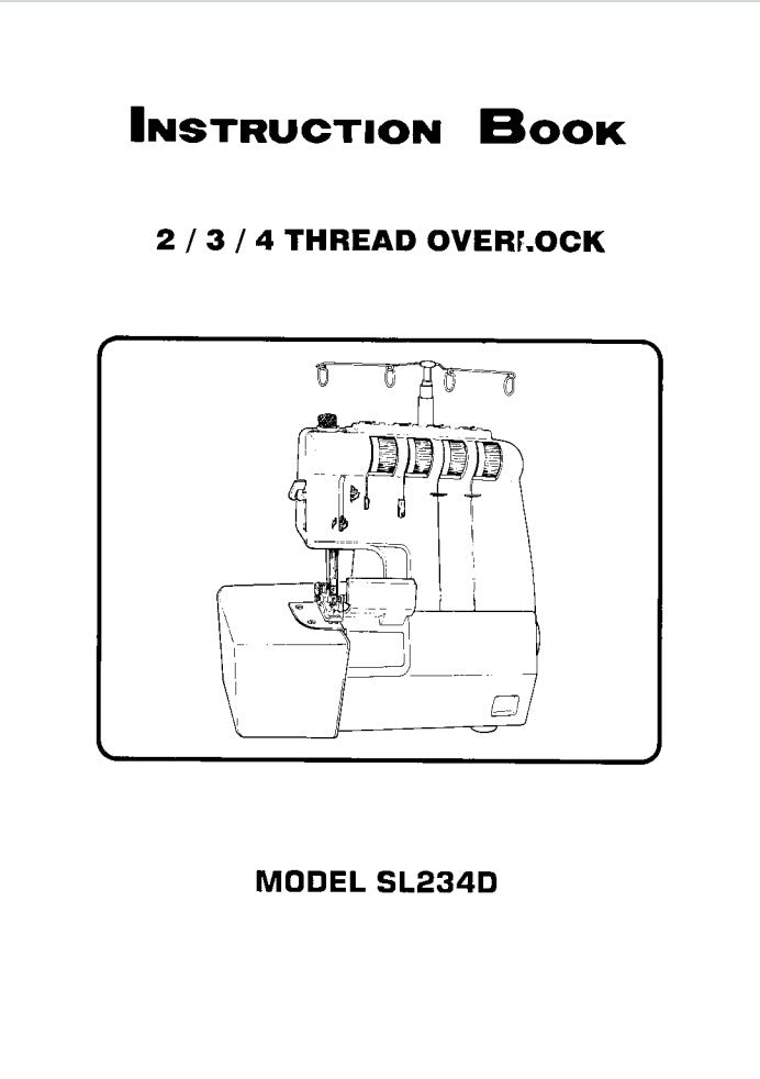 Instruction Manual, White SL234D