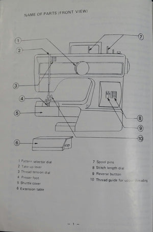 Elna Elnita 230 Instruction Book