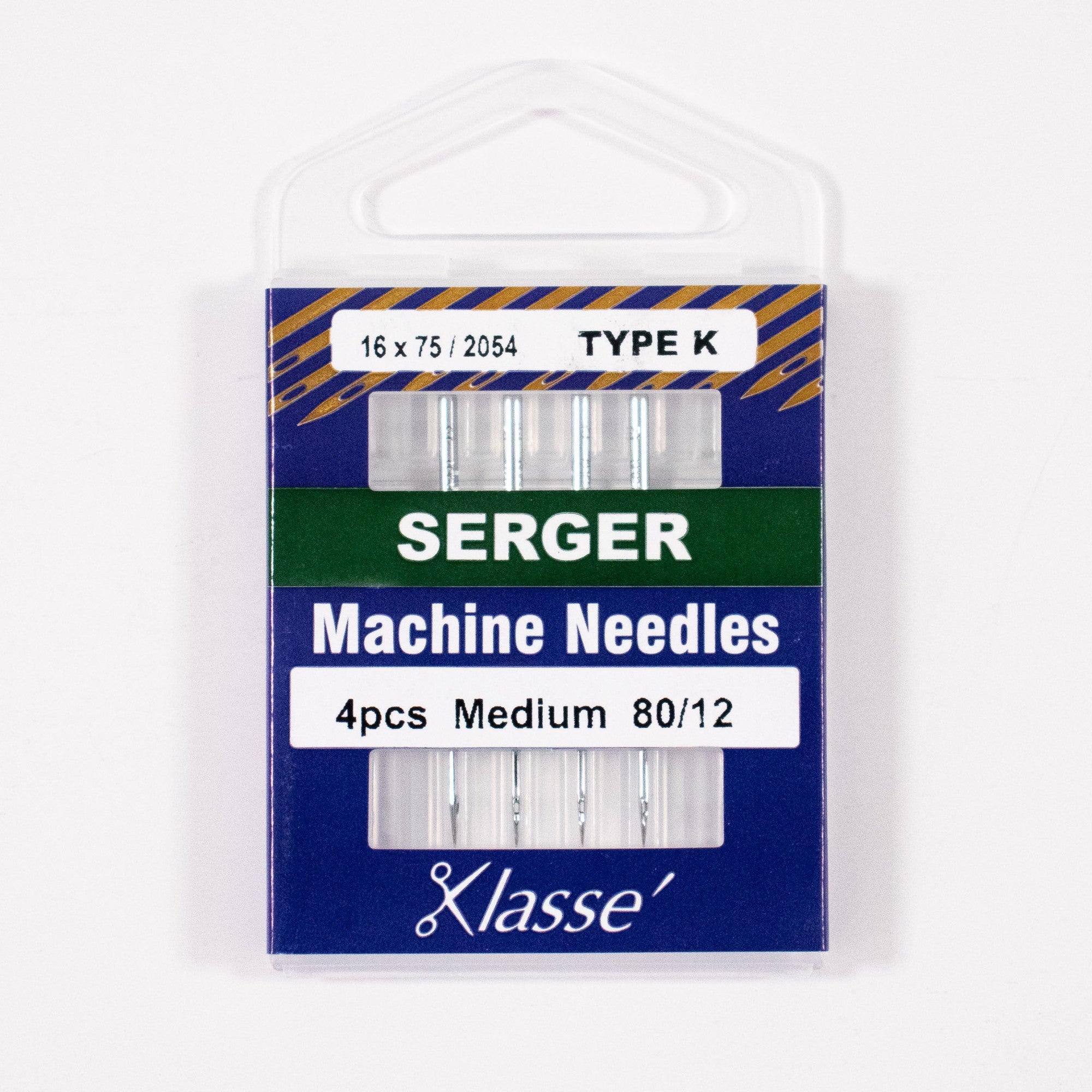 Serger Needle, 16x74/2054,Type K, Size 80/12, Pkg.4