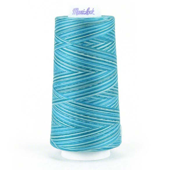 Maxi-Lock Swirls Variegated Thread - Blue Water Ice