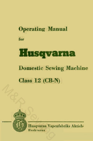 Instruction Manual, Husqvarna Class 12