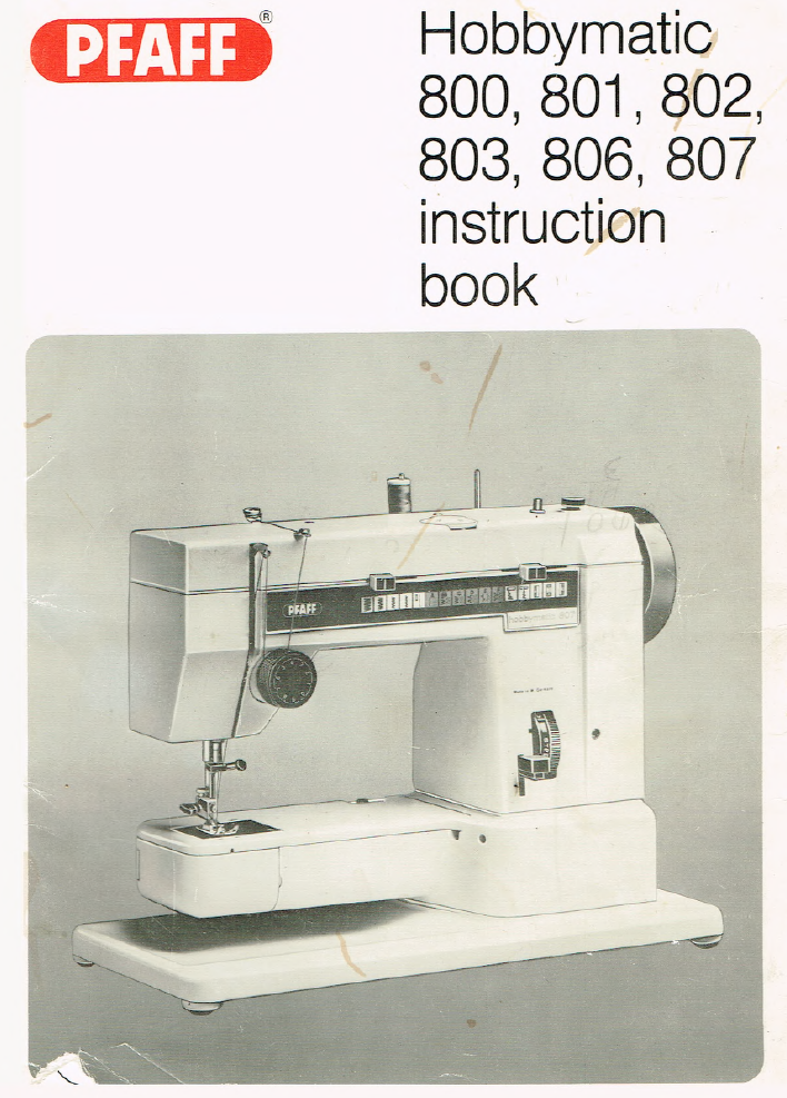 Instruction Manual, Pfaff