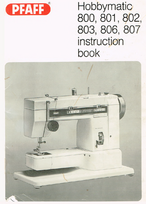 Instruction Manual, Pfaff