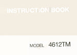 Janome 4612TM Instruction Manual