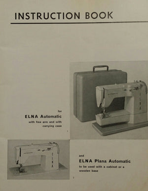 Elna Automatic Instruction Book