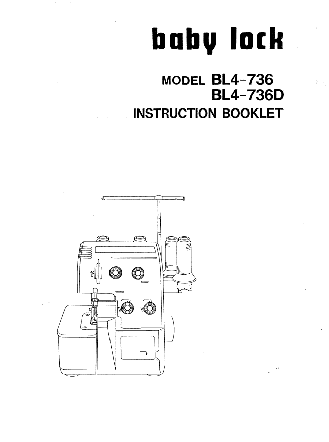 Baby Lock BL4-736/736D Serger Instruction Manual