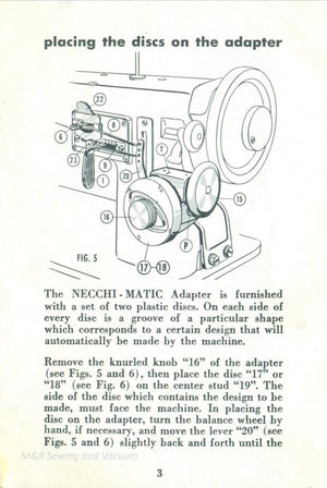 Instruction Manual, Necchi Wonder Wheel
