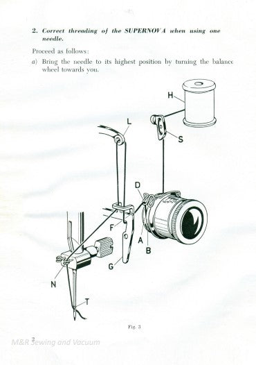 Service Manual, Necchi SuperNova