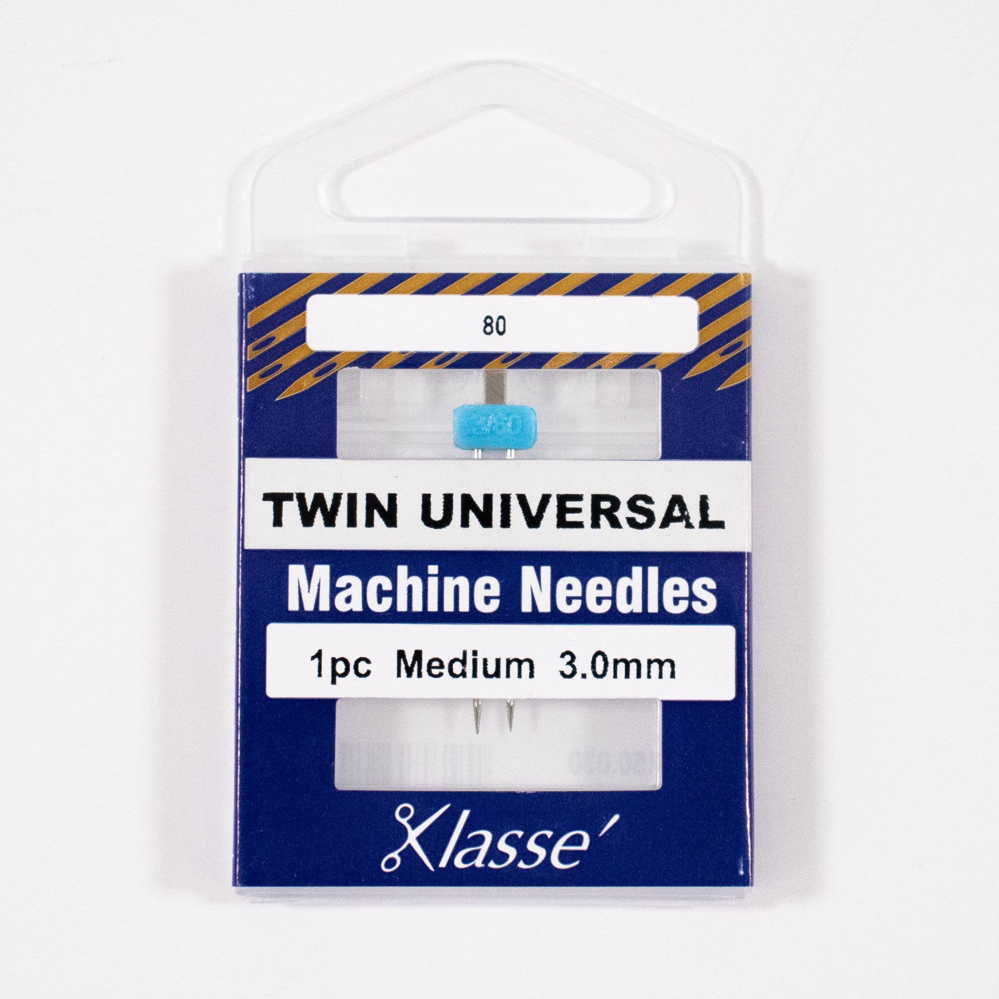 Twin Universal Needle 2.0mm wide, Size 80/12, Pkg.1