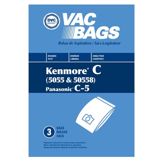 Type C Kenmore 5055, 50558 Bags, 3/pk