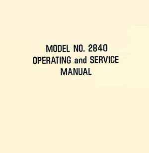 Instruction Manual, Riccar 2840