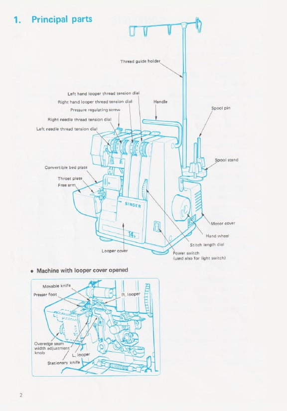 Singer 14u64A Serger Instruction Manual