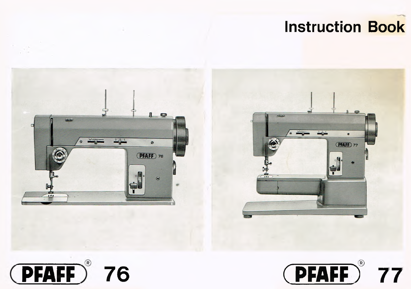 Instruction Book, Pfaff 76-77