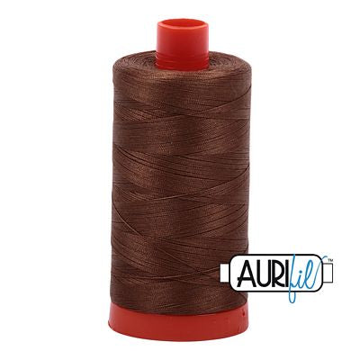 Aurifil 50 weight Cotton Thread, Dk Antique Gold-2372