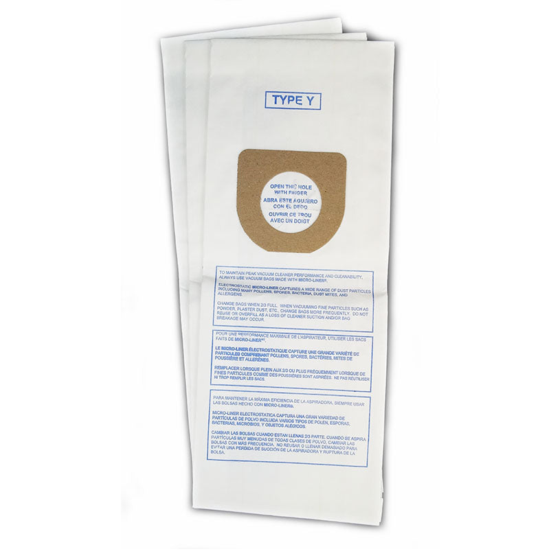 DVC Hoover Type Y MicroLined Bags, 3/pk