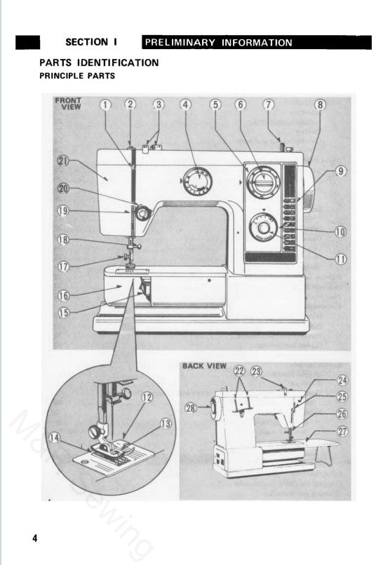 Instruction Manual, Elna Contessa