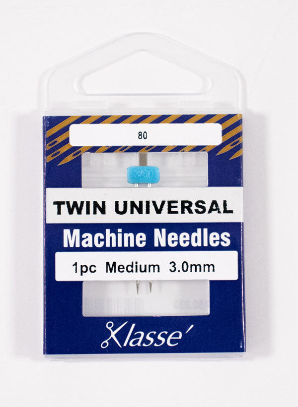 Twin Universal Needle 3.0mm wide, Size 80/12, Pkg.1