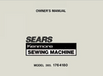 Kenmore 385.1764180 Instruction Manual