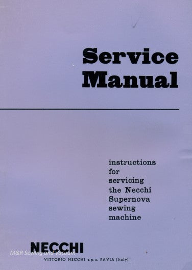 Service Manual, Necchi SuperNova