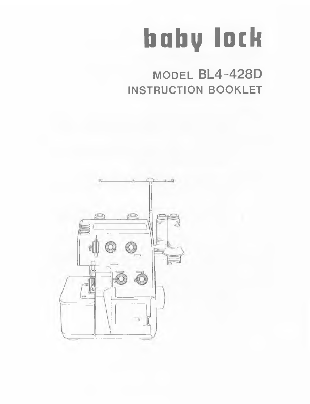 Baby Lock BL4428D Serger Instruction Manual