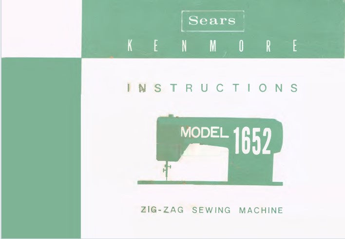 Kenmore 1652 Instruction Manual