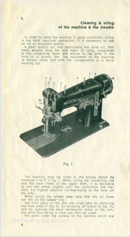 Necchi BU Instruction Manual