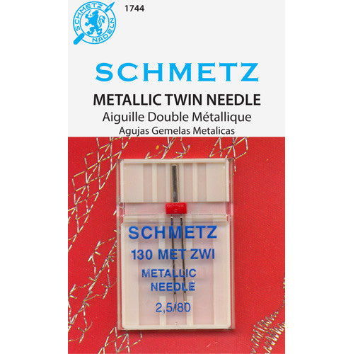 Schmetz Twin Metallic Needle - 2.5mm/80