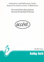 Baby Lock EAc Instruction Book