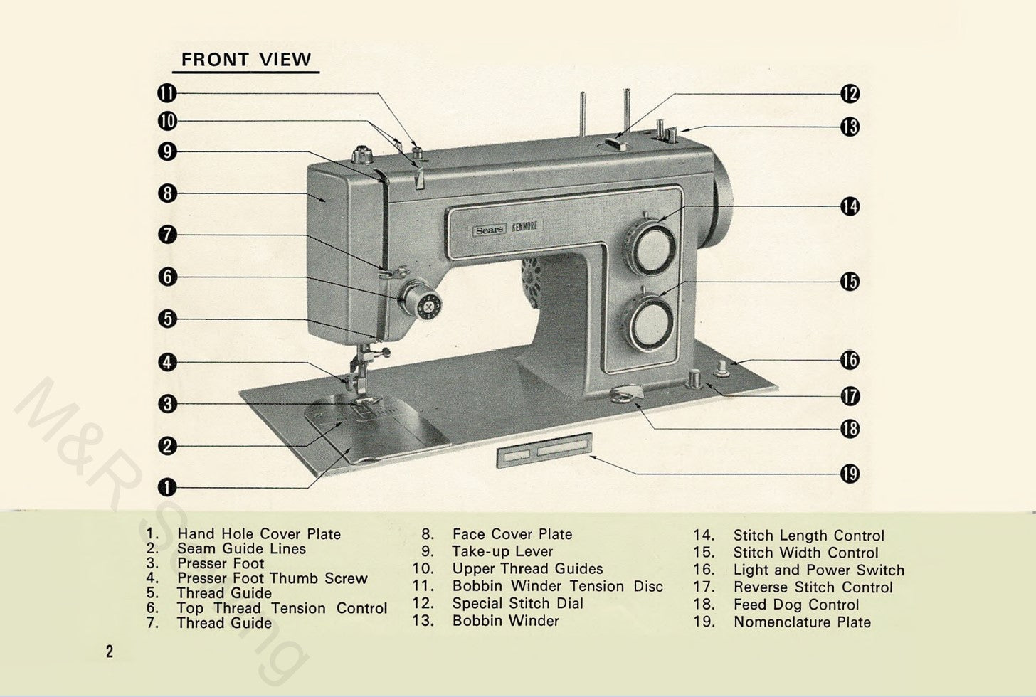 Vintage Kenmore Sewing Machine Parts