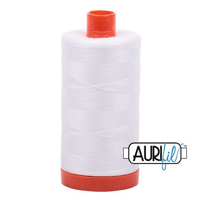 Aurifil 50 weight Cotton Thread, Natural White- 2021