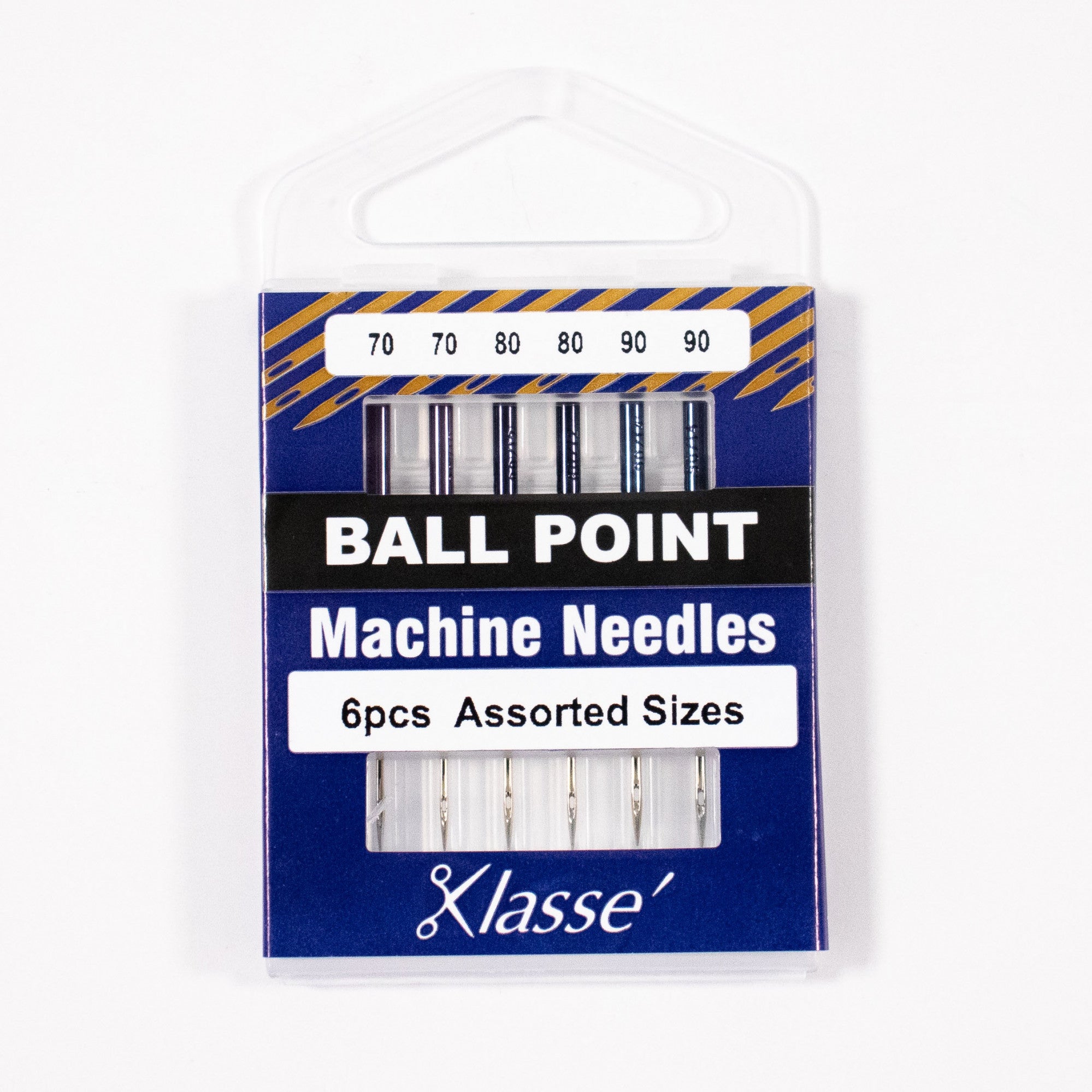 Ball Point Needle Asst 70/10 (x2), 80/12 (x2), 90/14 (x2), Pkg.5
