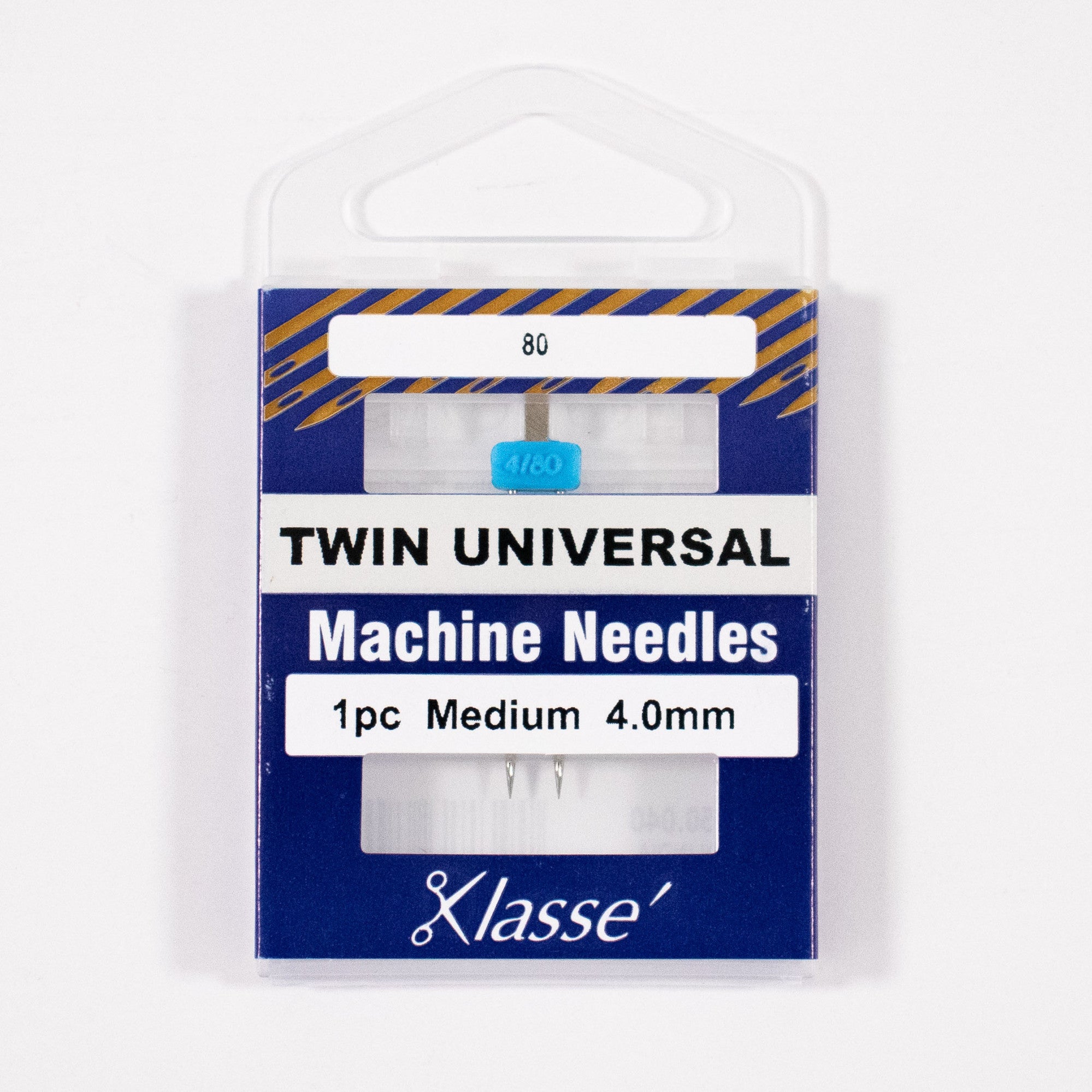 Twin Universal Needle 4.0mm wide, Size 80/12, Pkg.1
