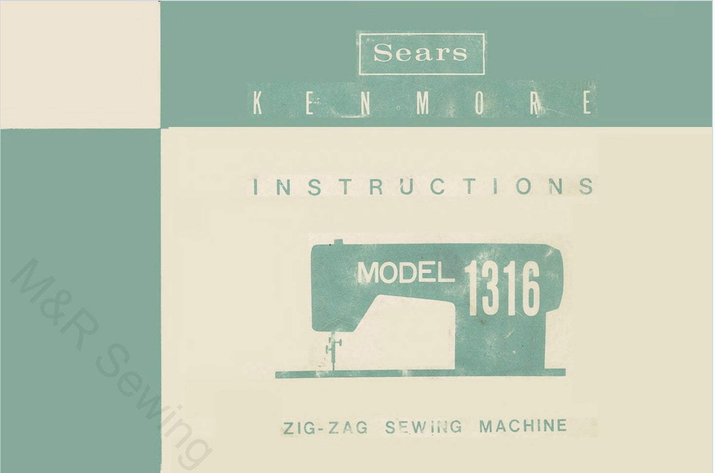 Kenmore 1316 Instruction Manual