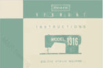 Kenmore 1316 Instruction Manual