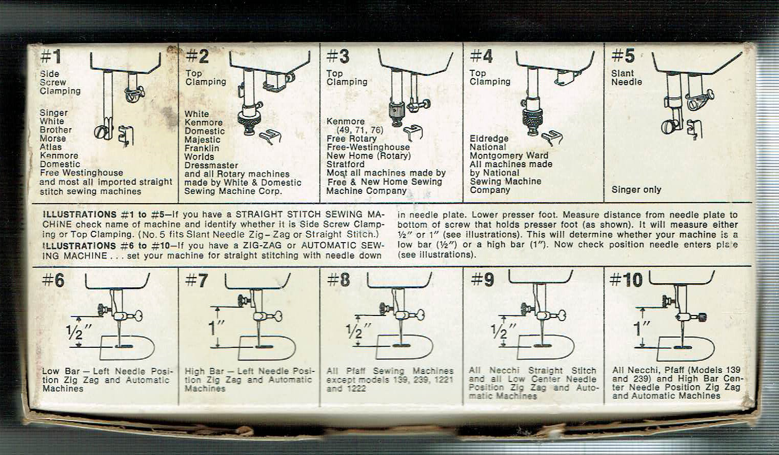 Buttonholer, Greist No. 6, Low Shank, Left Needle Position