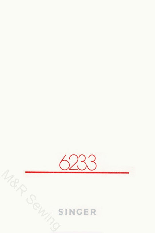 Instruction Manual, Singer 6233