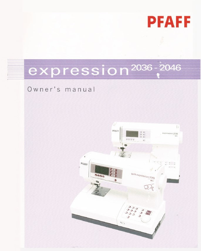Pfaff 2036/2046 Instruction Manual