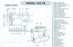 Necchi 534FB/534FA/535FA Instruction Manual