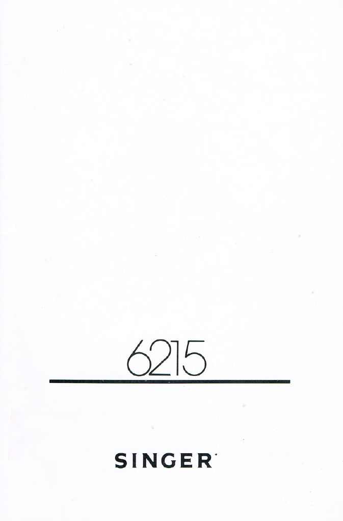 Singer 6215 Instruction Manual