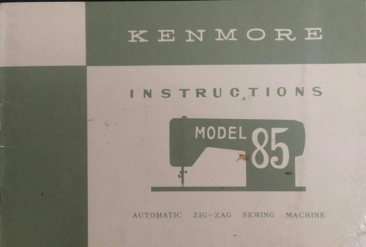 Instruction Manual, Kenmore 85
