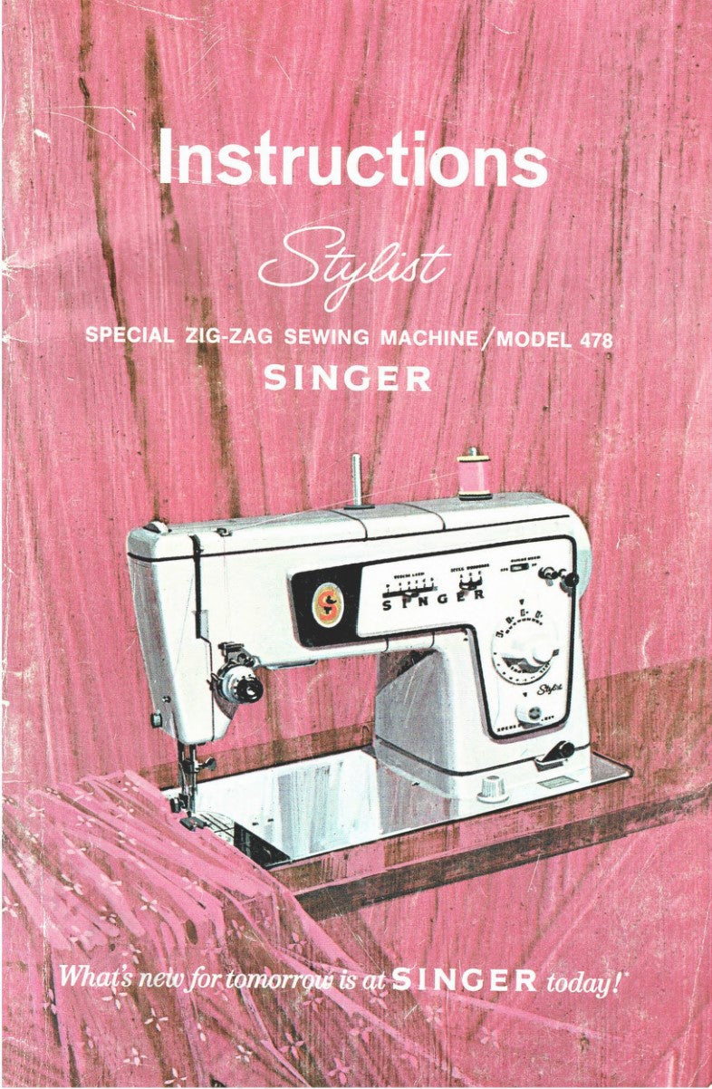 Instruction Manual, Singer 478