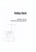 Baby Lock BL202 Instruction Manual