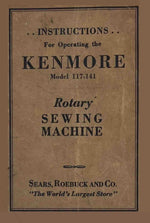 Kenmore 117-141 Rotary Instruction Manual