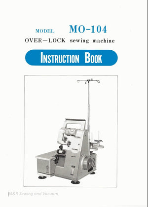 Instruction Book, Juki MO-104